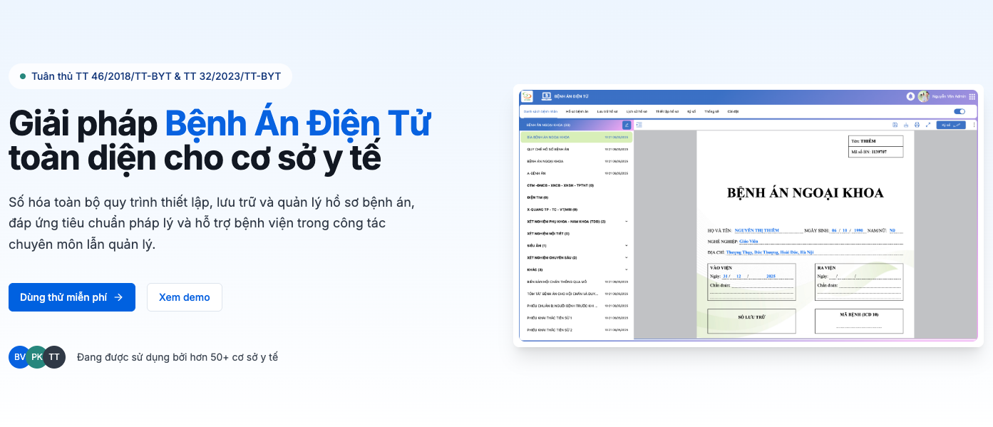 bệnh án điện tử